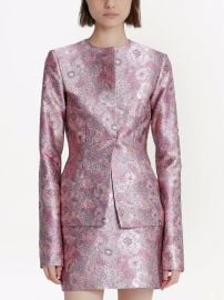 Shop Christopher Kane FLORAL JACQUARD JACKET with Express Delivery - at Farfetch